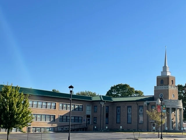 First Baptist Church on Main Street in Grandview